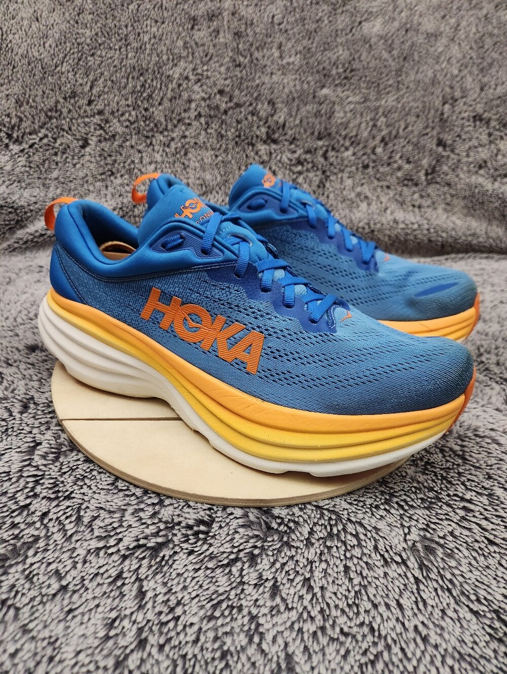 Hoka One One Bondi 8 Running Shoes Gym Walking Men's Size 12 D